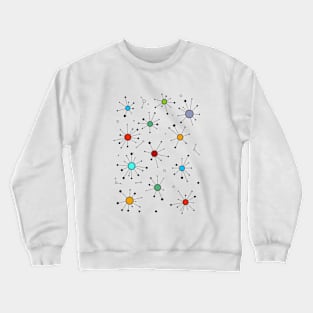 Simple Colourful Minimalist Geometric Mini Constellations Pattern Crewneck Sweatshirt